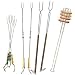 Rome's Set of 9 Forks for Marshmallows and Hot Dogs, Chrome Plated Steel