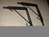 Shelf Brackets (Pr.) Large - Hand Made Wrought Iron