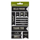 Pebbles Lakeside Chalkboard Scrapbook Stickers