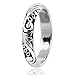 Mimi Sterling Silver Elegant Bali Style Filigree Scroll Thumb Band Ring