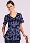Dickies Stretch Sateen Mock Wrap Scrub Top (XS-3X- Sku:11372JKOMD; Color:Jackie O; Size:MD MD