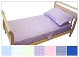 Toddler Bed Sheet Set - Lavender Dots