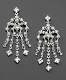 Givenchy Silvertone Crystal Chandelier Earrings