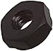 Nylon 6/6 Small Pattern Machine Screw Hex Nut, Black, #2-56 Thread Size, 3/16