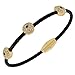 Fashion Alloy Black Twisted Cable White CZ Evil Eye Bangle Bracelet