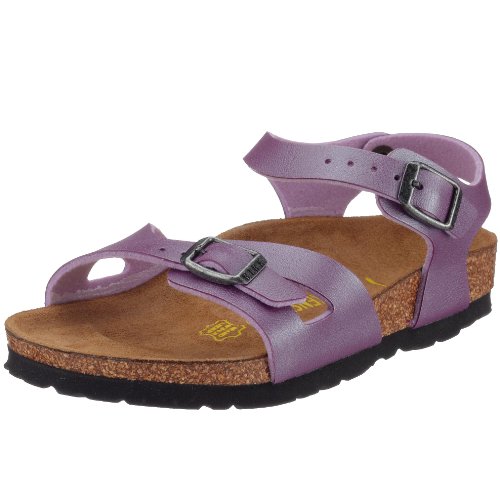 Birkenstock Rio 431453, Sandales mixte enfant - Ice Pearl Améthyste, 24 EU (Etroit)