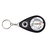 HDE Compass Thermometer Keychain