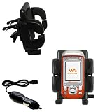 Sony Ericsson W600 W600i Auto Vent Holder with Car Charger - Uses Gomadic TipExchange