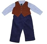 Toddler Boys' Vest Set with Navy Corduroy Pants
