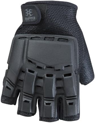 Empire BT THT Hard Back Fingerless Gloves - Black
