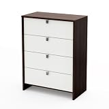 South Shore Cookie Collection 4-Drawer Chest, Mocha and White