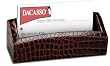Brown Crocodile Embossed Business Card Holder