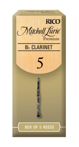 Mitchell Premium Lurie Bb Clarinet Reeds, Strength 5.0, 5-pack