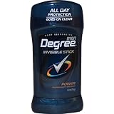 Degree Men's  Antiperspirant & Deodorant, Invisible Stick, Power, 2.7-Ounce (Pack of 6)