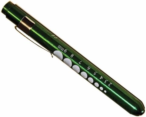 Professional Medical Diagnostic Penlight with Pupil Gauge Green