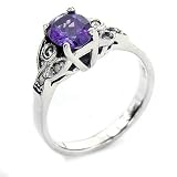 Sterling Silver Amethyst/Marcasite Ring