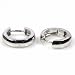 Sterling Silver Huggie Hoop Earrings - Size: 4mm x 15mm