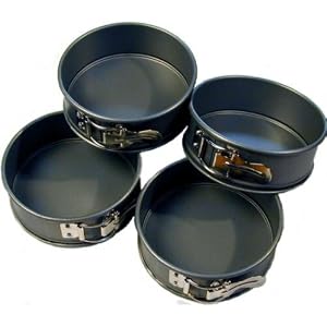 Kaiser Bakeware LaForme Mini Springform Pans - 4.5-Inch - Set of 4 by Kaiser