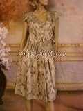 $395 New DKNY DONNA KARAN Birch Paper Silk Wrap Dress 4