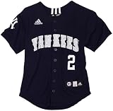 MLB Boys' New York Yankees Derek Jeter Screen Print Baseball Jersey, Dark Navy, Large