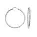 Karat Platinum 1 3/8 Inch Twist Hoop Earrings