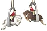 Horse in Stirrup Christmas Ornaments (set of 2)