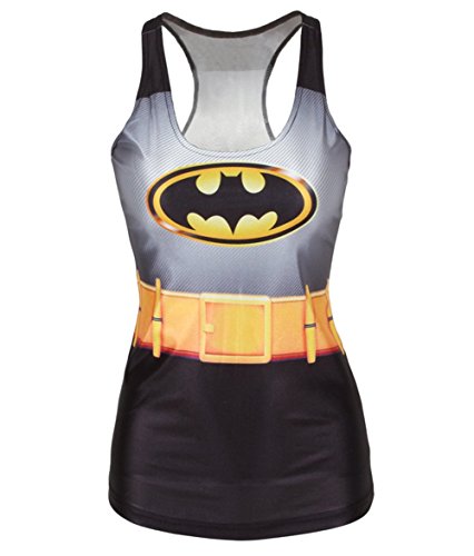 Amoluv Hot Fashion Women Batman Printed Sleeveless T Shirt Vest Tank Tops