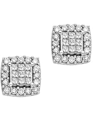 1/2 ct. tw. Princess Royale Diamond Earrings in 10K White Gold