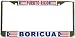 Puerto Rico Rican Boricua Flag Chrome License Plate Frame Holder