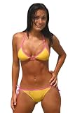 Bubble Gum T-top & Rio Tie Bikini (Pink/Yellow) Bikini