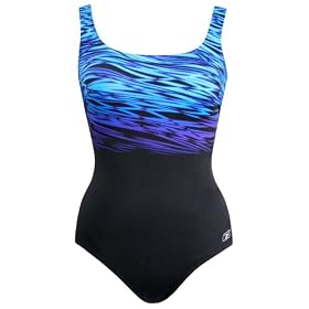 Reebok Women's Waterfitness Water Border One Piece Tank Swimsuit