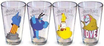 Yellow Submarine Pint Glass Set of 4