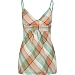 FULL TILT Womens Plaid Cami - Orange/Green