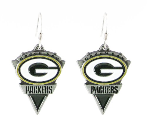 Green Bay Packers Dangle Earrings - NFL Football Fan Shop Sports Team Merchandise