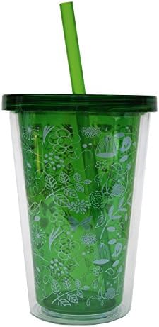 Gourmet Award Winning Instant Green Tea Bundle - 3 Items: One Box of Dragon Fountain Instant Green Tea (10 Packets), One Box of Dragon Fountain Instant Jasmine Green Tea (10 Packets), Plus One Double Walled Plastic Cup with Lid and Straw