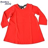 (ドンキージョシー)Donkey Jossy リボン付きワンピース レッド 120cm
