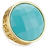 Trina Turk Gold And Aqua Shanghai Ring