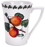 Portmeirion Pomona Earthenware 10-Ounce Mandarin Mug, Set of 6