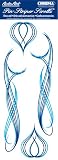 Pinstripe Blue Scroll Decal