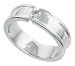 Gent's Perfect Quality Sterling Silver Brilliant Cut Cubic Zirconia Ring