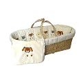 Fuzzy Faces Velvet Moses Basket - Ivory