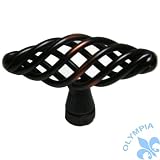 Olympia Cabinet Birdcage Knob Oil Rubbed Bronze 2-3/8" Long 1243