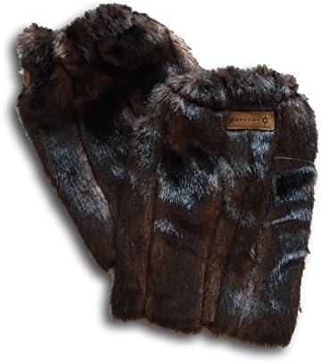 Faux Fur Boot Covers Leg Warmers Boot Sleeves (Two Tone Mink)