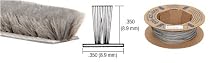 C.R. LAURENCE A11535B CRL Storefront Door Pile Weatherstrip - 300 Roll .350 Pile Height; .350 Backing Width