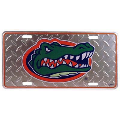NCAA Florida Gators Diamond Plate Car Tag