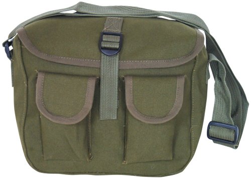 Canvas Ammo Utility Shoulder Bag LARGE - Military Spec - Olive