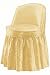 Swivel Vanity Stool With Skirt Highback Gold Cherry