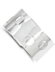 Sterling Silver 30mm Fancy Cuff Bangle Bracelet, Best Quality Free Gift Box Satisfaction Guaranteed