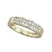 14K Yellow Gold 1/2 ct. Two Row Princess Cut Diamond Wedding Band