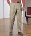 Wrinkle-Resistant Cotton Twill Pleated Front Pants